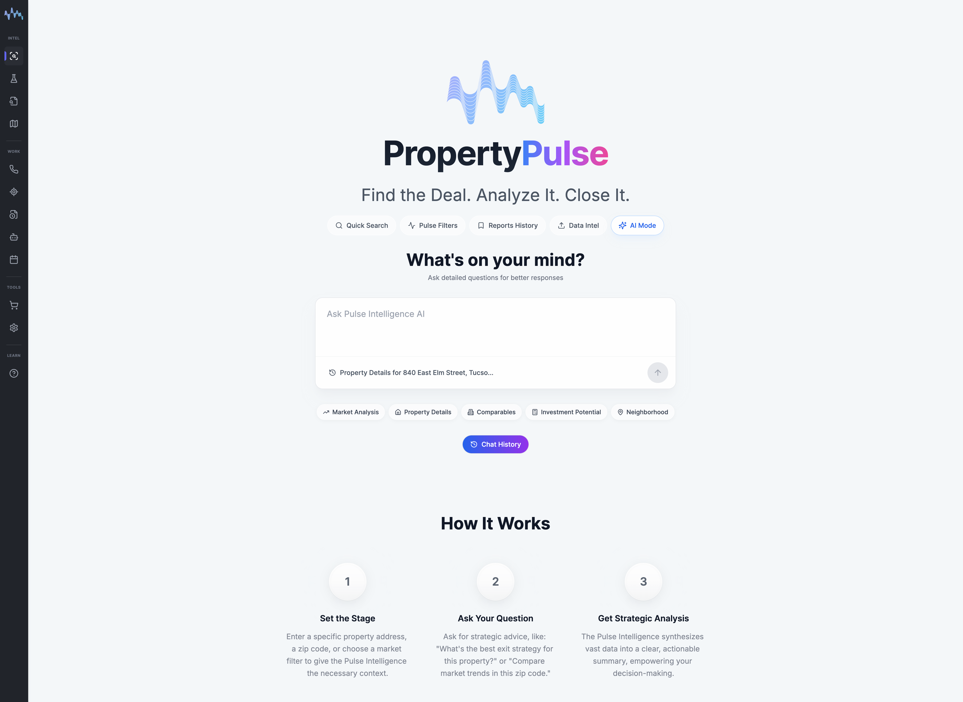 AI Mode - PropertyPulse interface